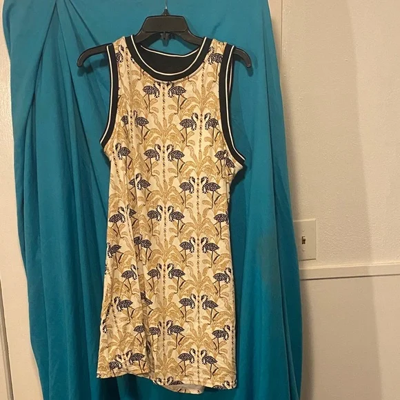 Lilly Pulitzer Strapless Dress in Gold and Blue - Picture 2 of 3